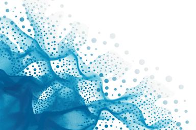 A close up of a blue and white background