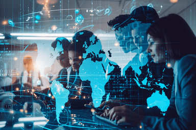 A group of people working on a laptop computer