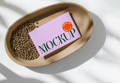 Hemp Seed Oil Business Card Mockup