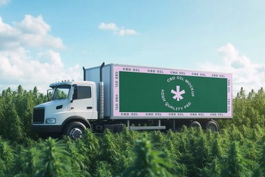 Hemp Seed Oil Truck Wrap Mockup