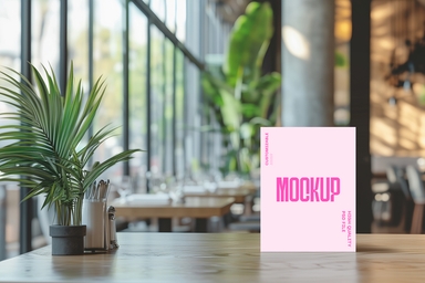 Standing Menu Mock-up for Restaurants