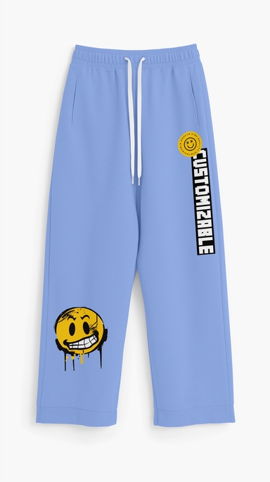 Relaxed-fit Sweatpants Mockup on White Background