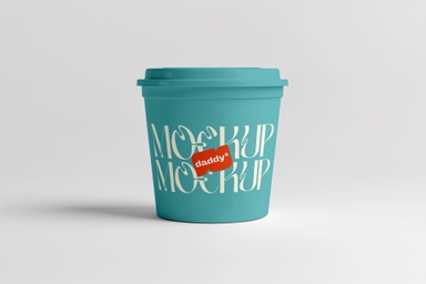 Big Size Ice Cream Tub Packaging Mockup