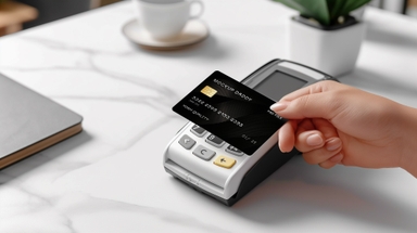 Credit Card Mockup Taping on Machine