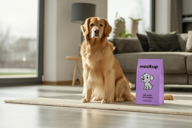 Dog Treat Packaging Pouch Mockup