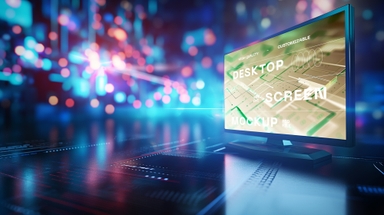 Forex and Trading Desktop Screen Mockup