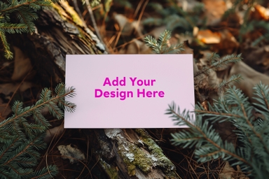 Horizontal Card Mockup for Christmas