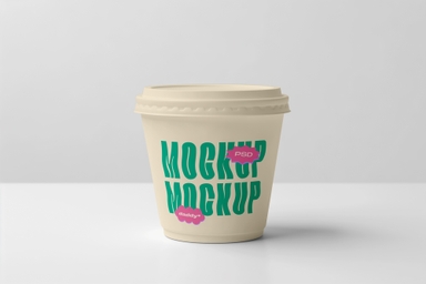 Ice Cream Jar Packaging Design Mockup