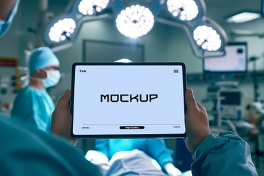 Tablet Mockup in Operation Theatre
