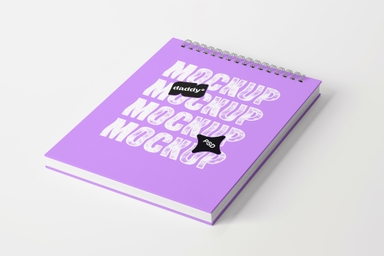 Isometric Spiral Bound Notebook Mock-up