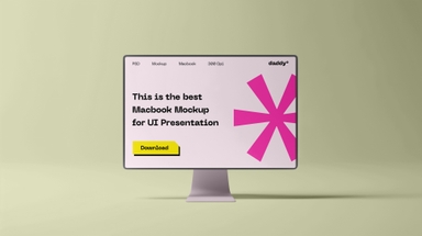 Minimal iMac Mockup for UI Presentation
