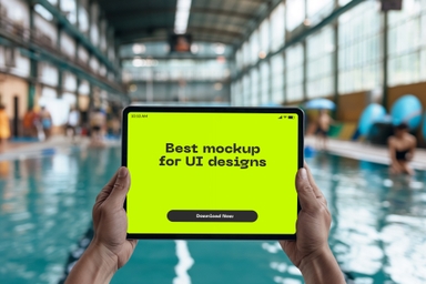 Swimming App-Website iPad Pro Mockup