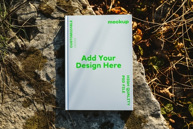 Vertical Hardcover NoteBook PSD Mock-up