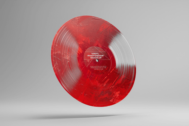 Tilt Floating Vinyl Record Mock up
