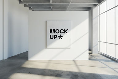 Art Exhibition Studio Square Painting Frame Mockup