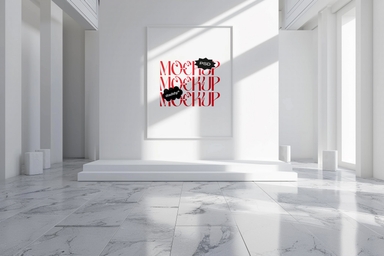 Big Vertical Frame Design Mockup in Studio