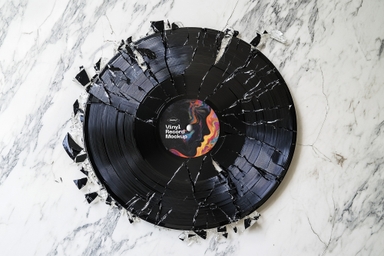 Broken Vinyl Record Mockup