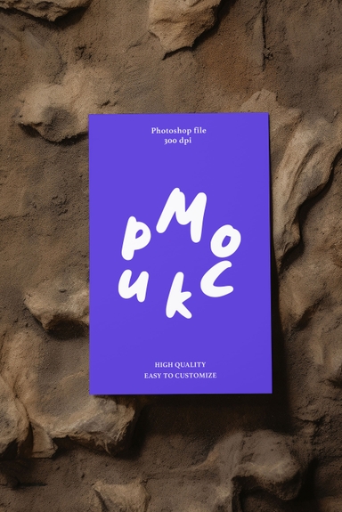 Portrait Orientation A4 Paper Mockup on Sand