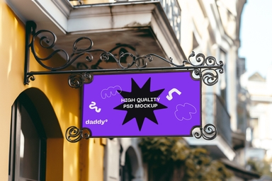 Premium Storefront Sign Mock-up Download