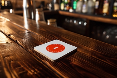 Square Bar Coaster PSD Mock-up