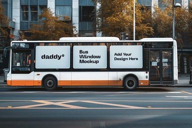 City Bus Advertising PSD Mockup