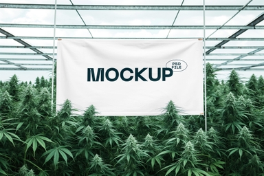 Indoor Cannabis Banner Mockup
