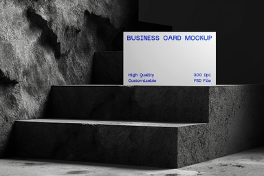 Business Card Mock-up on Stairs