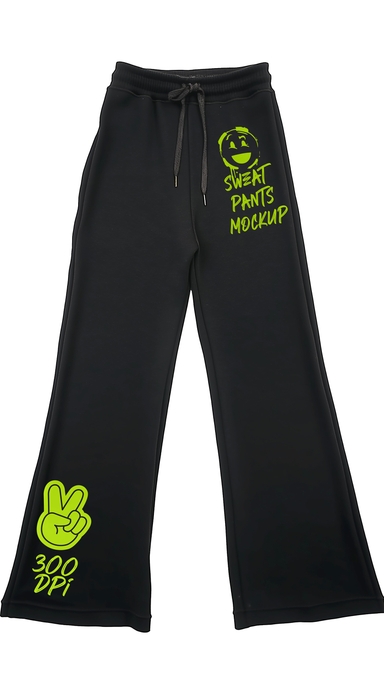 Black Lounge Pants Mockup