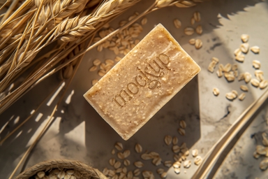 Honey Oatmeal Soap Mockup