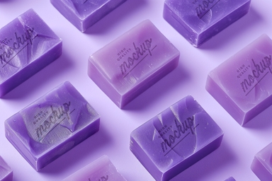 Lavender Soap Mockup in Grid Layout