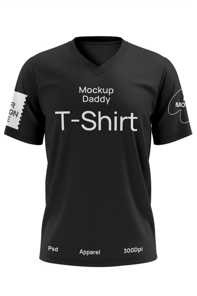 V-neck Sports Jersey PSD Mock-up