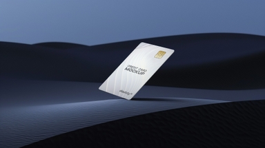 Vertical Payment Card Design in Desert Nightscape