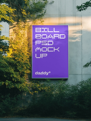 Small Portrait Oriented Billboard with Vegetation