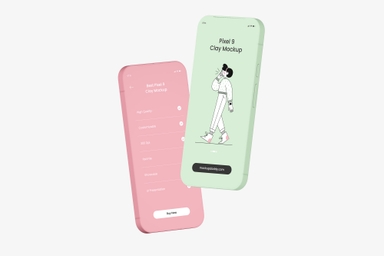 Google Pixel 9 Clay Mockup