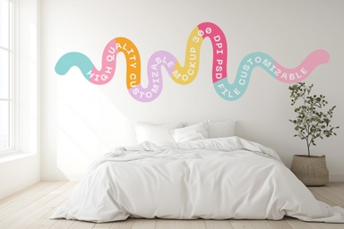 Bedroom Wall Branding Mockup