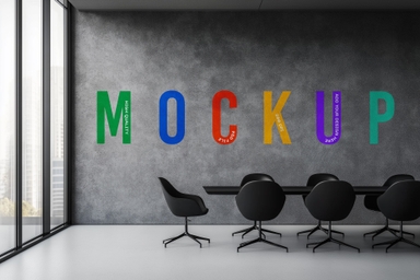Conference Room Wall Mockup