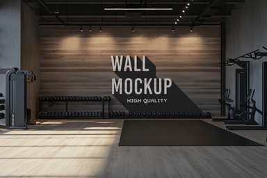 Gym Wall Branding Mockup