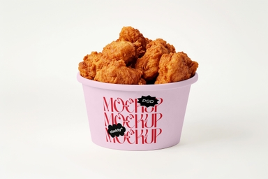 Small Chicken Bucket Mockup