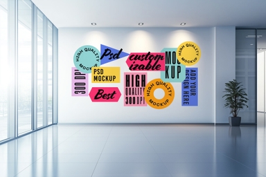 Wall Mockup in Empty Room