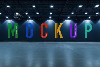 Wall Mockup in Sports Stadium