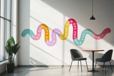 Wall Mockup with Elegant Furniture Setup