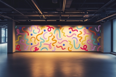 Wall Mockup with Industrial Ceiling Design