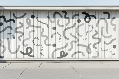 White Plywood Wall PSD Mockup