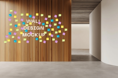 Wooden Wall Branding Mockup