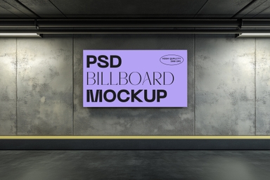 Subway Advertising Screen Mockup