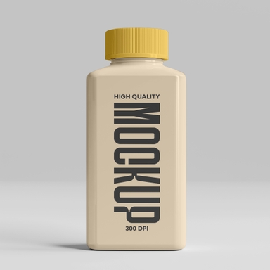 Herbicide Packaging Bottle Mockup