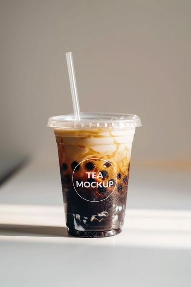Bubble Tea Cup Mockup