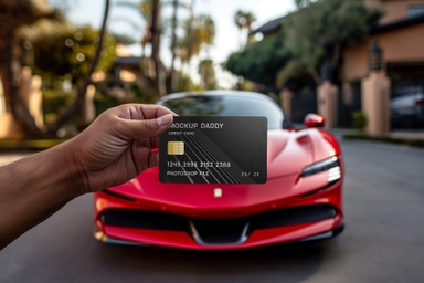 Car Loan Credit Card Mockup