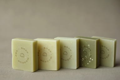 Grid of Organic Soap Mock-up