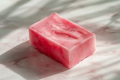 Handmade Rose Scented Soap PSD Mockup